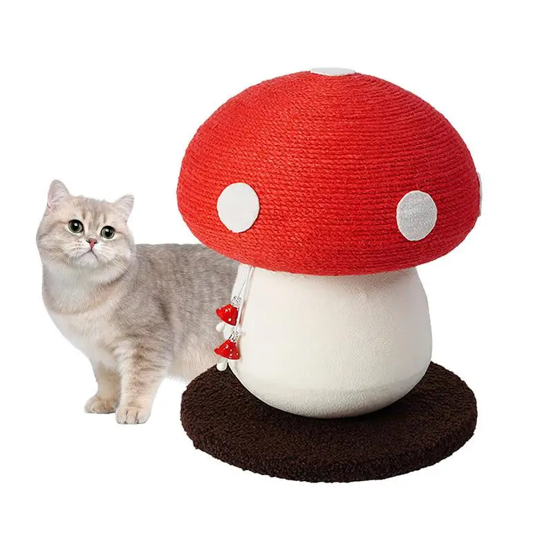 Cat Scratching Ball Toy Red Umbrella Mushroom Cat Climbing Frame Grinding Paws Toys Kitten Scratcher for Pet Furniture Supplies