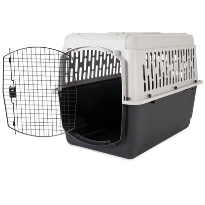 Large 40 Inch Dog Crate Plastic Carrier Heavy Duty Portable Pet Kennel Airline Approved Safe Secure Travel Crate Dogs