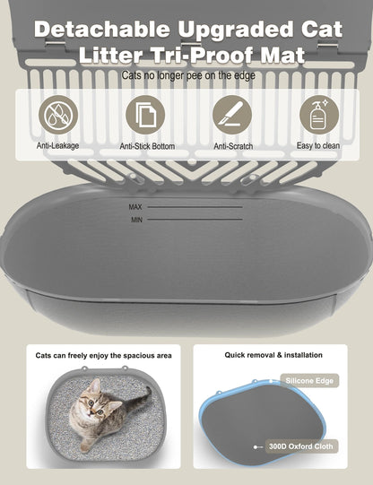 OMCPET Automatic Smart Cat Litter Box Self Cleaning Sandbox Support APP Remote Control Pet Toilet Litter Pet Closed Tray Toilet