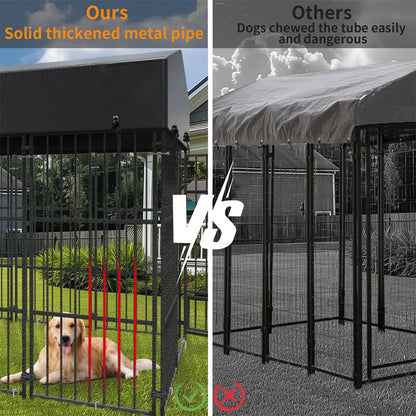 64.9” Heavy Duty Dog Kennel Pet Welded Metal Playpen Large Animal Cage Outdoor Indoor