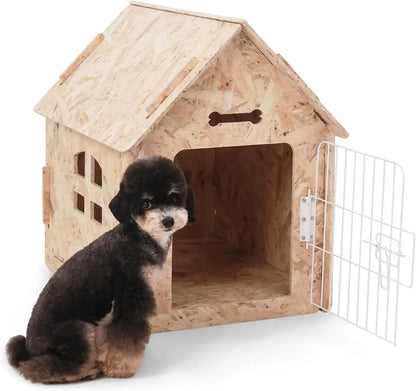 Dog House Indoor for Small Dogs or Cats, Cozy Wooden Design, Small Indoor Bed House