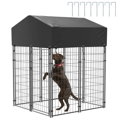 64.9” Heavy Duty Dog Kennel Pet Welded Metal Playpen Large Animal Cage Outdoor Indoor