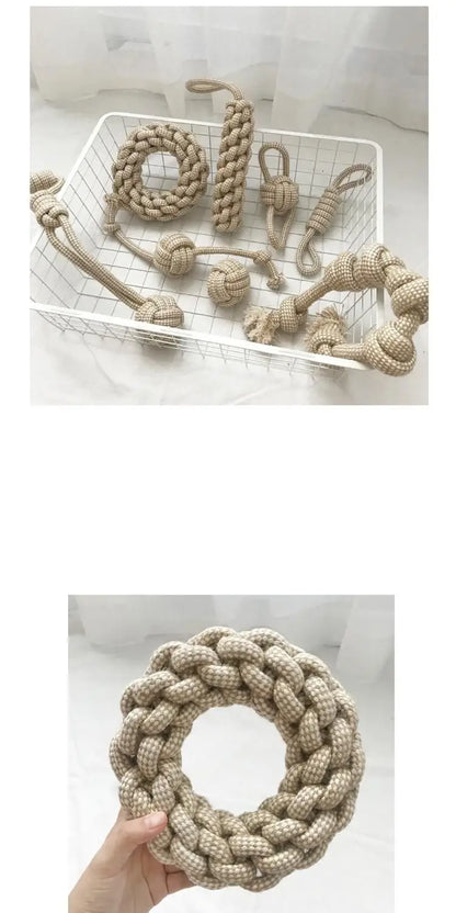 1Pc Cat Dog Knot Toy Cleaning Teeth Grinding Teeth Interest Interactive Wear Resistant Knot Toy Play Entertainment Pet Supplies