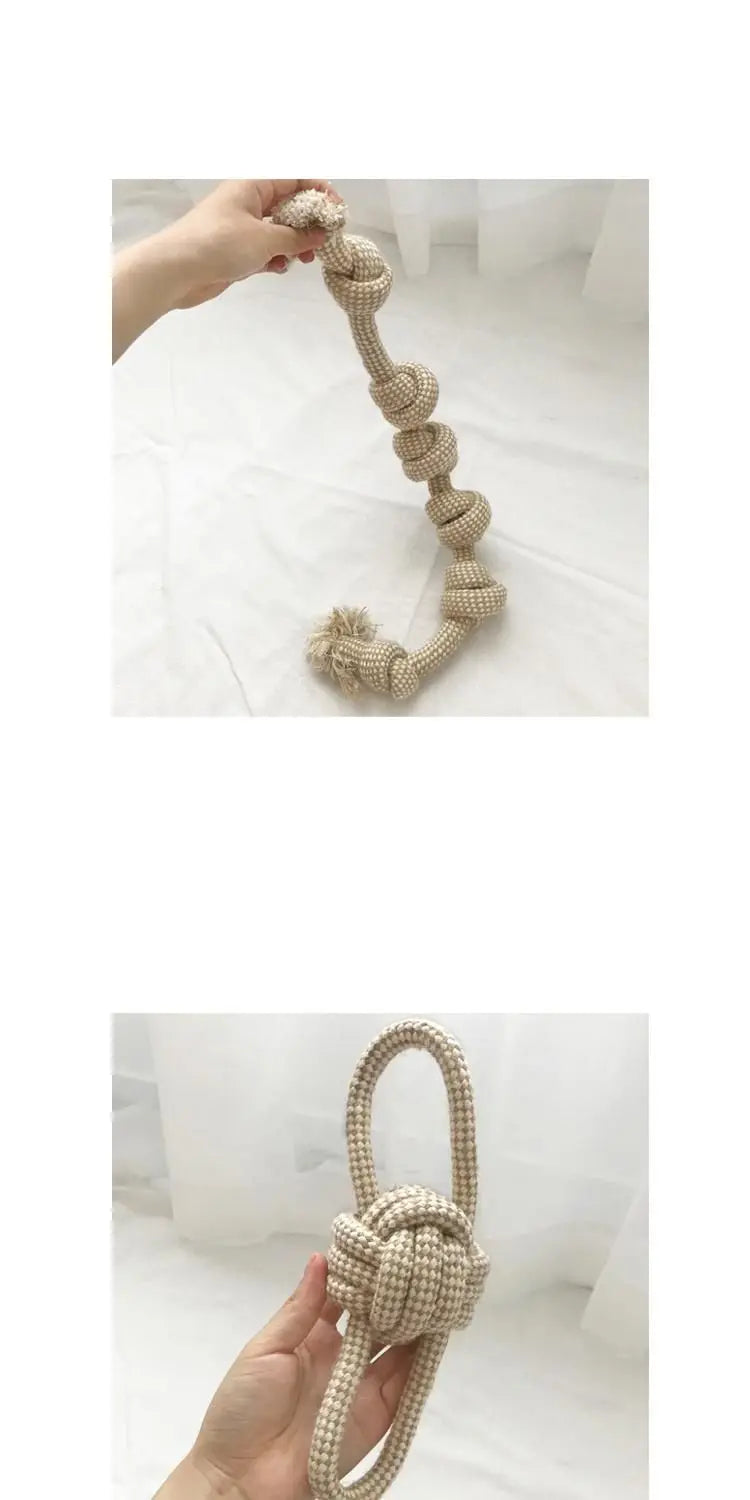 1Pc Cat Dog Knot Toy Cleaning Teeth Grinding Teeth Interest Interactive Wear Resistant Knot Toy Play Entertainment Pet Supplies
