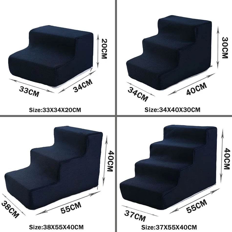 Pet Ramps 3 Steps Stairs Cat Dog Ladder Anti-slip Removable Stairs for Dogs Pet Accessories Toy Dog Bed Stairs