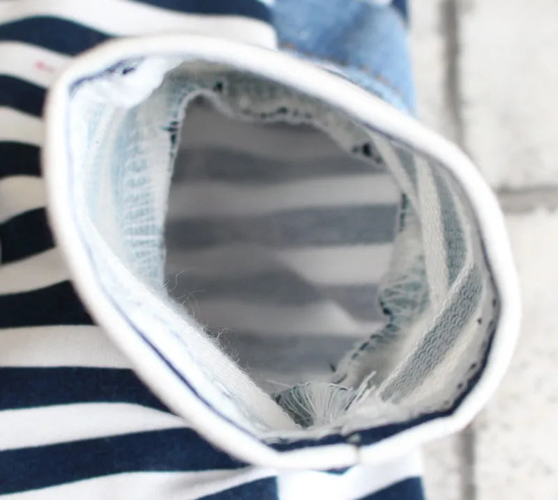 Pet Denim Jumpsuit Dog Jeans Hoodies Cool Blue Coat Medium Small Dogs Classic Jacket Puppy Blue Vintage Washed Vests