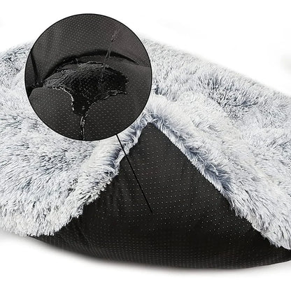 Large Plush Dog Bed Washable Non-Slip Pet Mat Therapeutic Support Anti Anxiety Comfort Medium Large Dogs Cats Travel Use