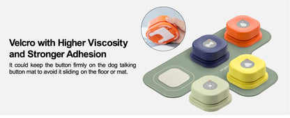 MEWOOFUN Dog Button Record Talking Pet Communication Vocal Training Interactive Toy Bell Ringer With Pad and Sticker Easy To Use