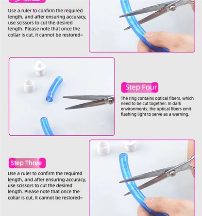 New LED Dog Collar USB Rechargeable，3 Mode Adjustable Glowing Dog Collar for Night Walking，Safe Reflective Pet Collar