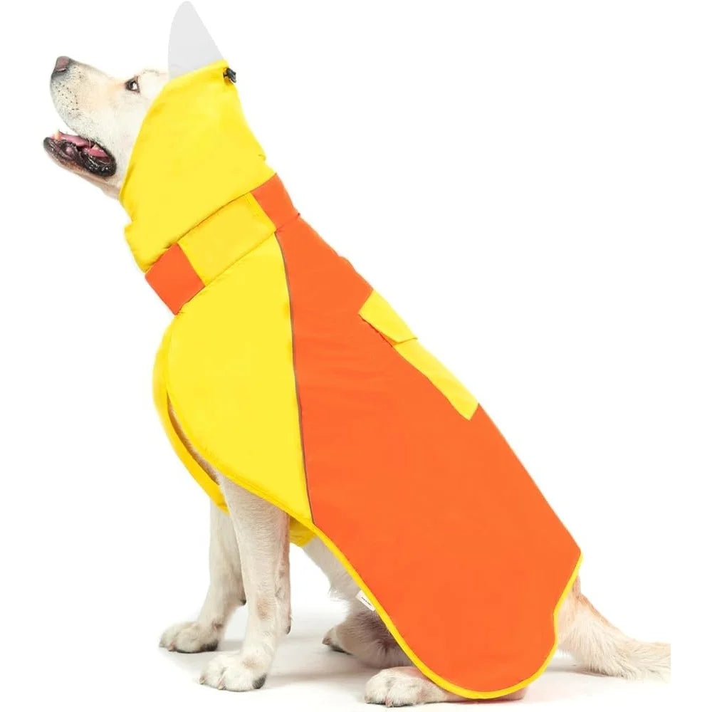 Dog Raincoat Waterproof Adjustable Reflective Strips Outdoor Jacket Medium Large Dogs Breathable Snowproof Pet Gear