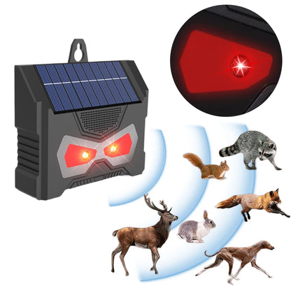 Solar Ultrasonic Animal Repeller Cat Repellent Outdoor with LED Flashing Light Deer Dog Squirrel Skunk Cat Repellent Devices