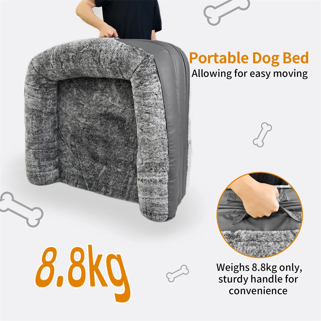 Long Human-Size Giant Dog Bed Foldable Calming Orthopedic