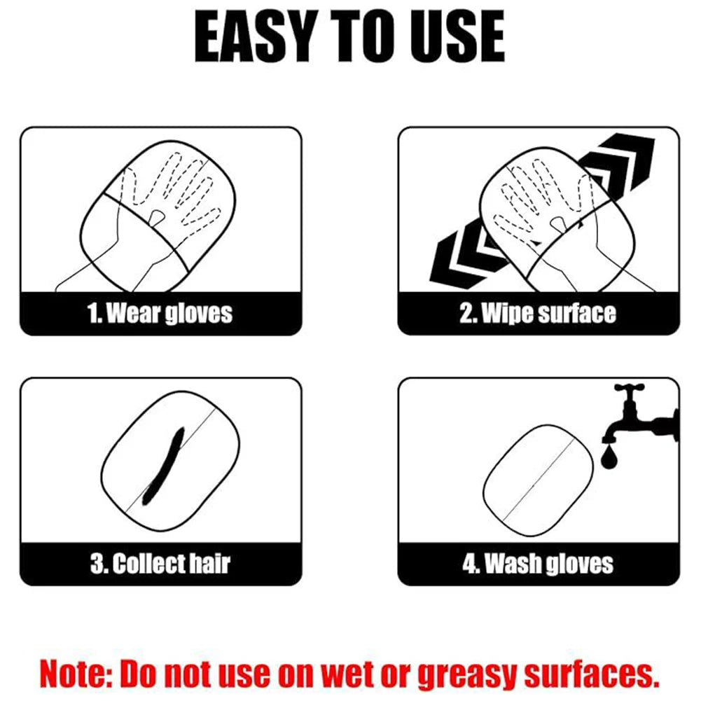 Pet Hair Remover Mitt Pet Hair Remover Gloves Deshedding Brush Glove for Dog Cat Rabbit with Long/Short/Curly Hair