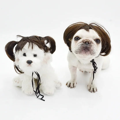 Pet Wigs Dog Wigs Pet Supplies Halloween Pet Accessories Curly Hair Straight Hair Cat Wigs
