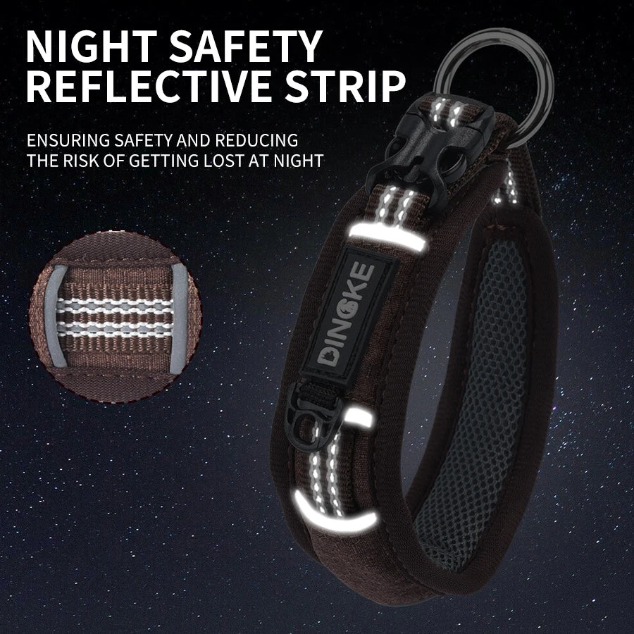 CP573--New Arrival Pet Dog Collar with High Density Webbing, Wide Kind Collar for 11-26 Neck Circumference.