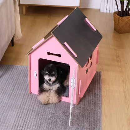 Dog House Indoor for Small Dogs or Cats, Cozy Wooden Design, Small Indoor Bed House