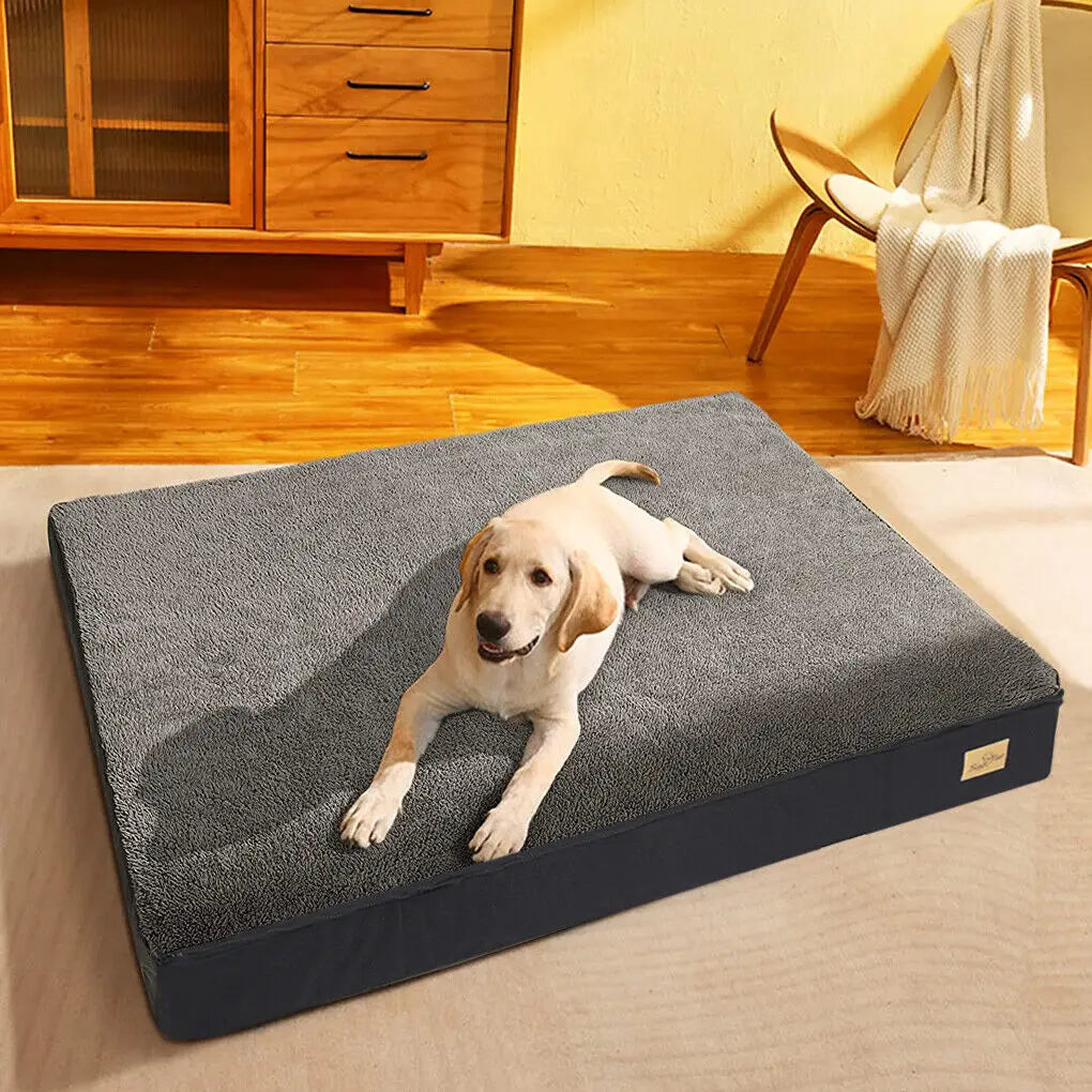 M L XL 2XL Dog Bed Jumbo Pet Orthopedic Bed Memory Foam Base Crate Mattess Cushion with Washable Cover Waterproof