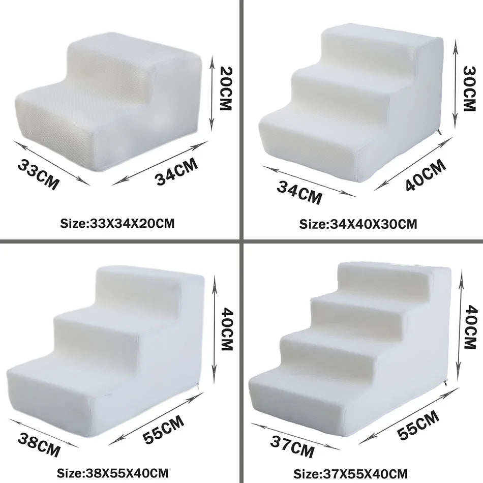 Pet Ramps 3 Steps Stairs Cat Dog Ladder Anti-slip Removable Stairs for Dogs Pet Accessories Toy Dog Bed Stairs