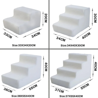 Pet Ramps 3 Steps Stairs Cat Dog Ladder Anti-slip Removable Stairs for Dogs Pet Accessories Toy Dog Bed Stairs