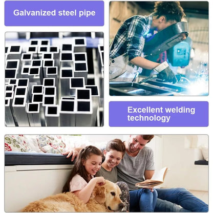 8 x 4 x 6 Ft Dog Kennel Outdoor Dog Pen Playpen House Heavy Duty Dog Crate Metal Galvanized Welded Pet Animal Camping