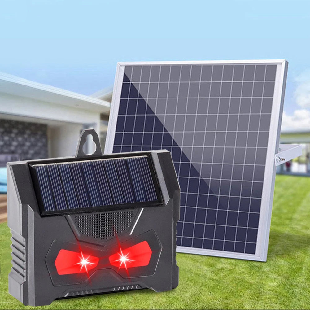 Solar Ultrasonic Animal Repeller Cat Repellent Outdoor with LED Flashing Light Deer Dog Squirrel Skunk Cat Repellent Devices