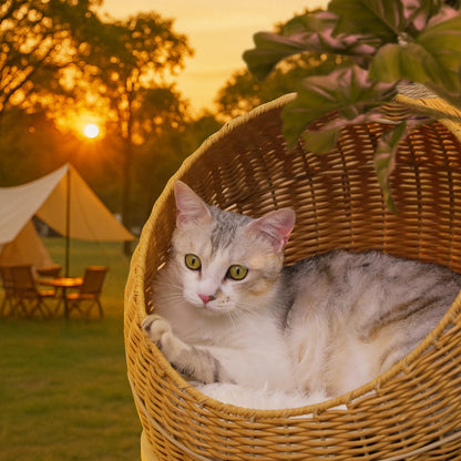 Whimsical Dinosaur Cat Tree Solid Tower with Pillow-Soft Plush Cushion,Removable Mat,Scratching Post, Generous Rattan Nest,116cm