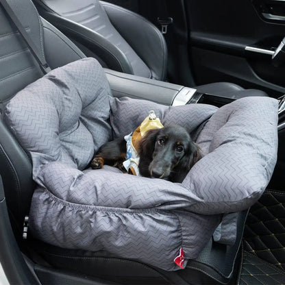 2-in-1 Dog Car Seat Carrier Bag - Detachable with Handles and Safety Belt, Travel Dog Booster Seat for Small Medium Dogs Cats
