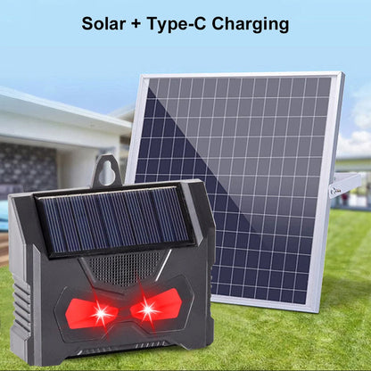 Solar Ultrasonic Animal Repeller Cat Repellent Outdoor with LED Flashing Light Deer Dog Squirrel Skunk Cat Repellent Devices