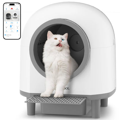 OMCPET Automatic Smart Cat Litter Box Self Cleaning Sandbox Support APP Remote Control Pet Toilet Litter Pet Closed Tray Toilet