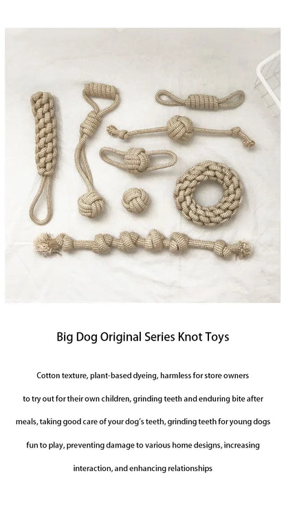 1Pc Cat Dog Knot Toy Cleaning Teeth Grinding Teeth Interest Interactive Wear Resistant Knot Toy Play Entertainment Pet Supplies
