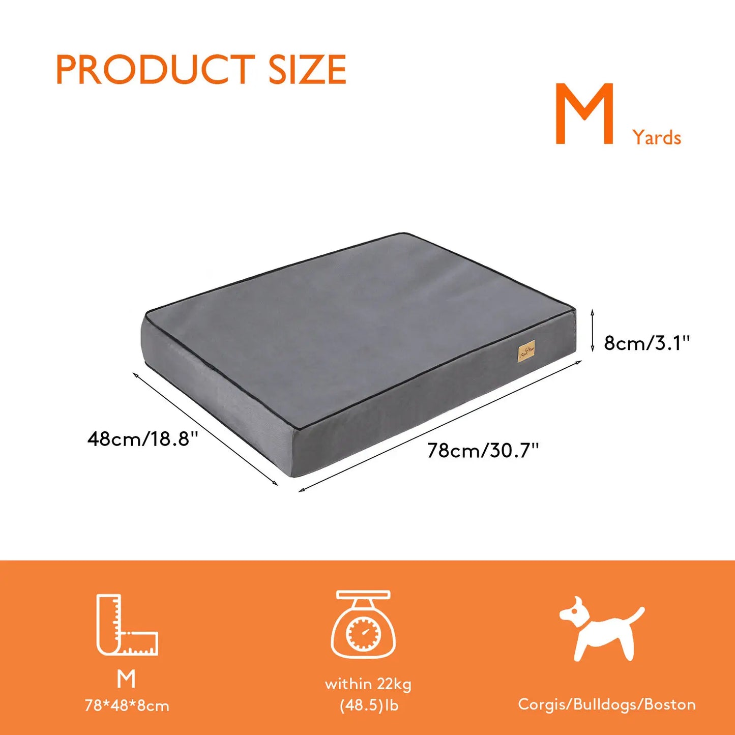 M L XL 2XL Dog Bed Jumbo Pet Orthopedic Bed Memory Foam Base Crate Mattess Cushion with Washable Cover Waterproof