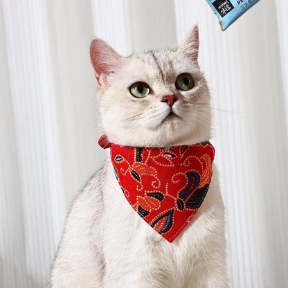 Adjustable Pets Bandana Collar PU Neck Scarf
 Triangle Scarf XS-L