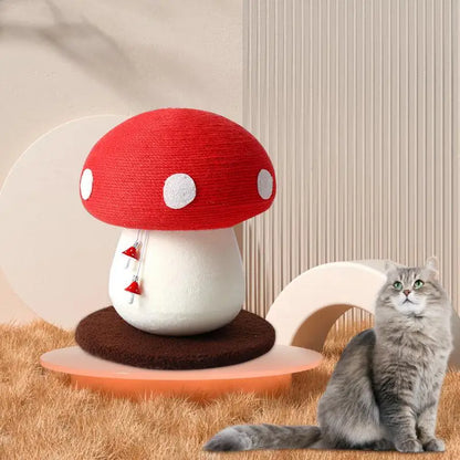 Cat Scratching Ball Toy Red Umbrella Mushroom Cat Climbing Frame Grinding Paws Toys Kitten Scratcher for Pet Furniture Supplies