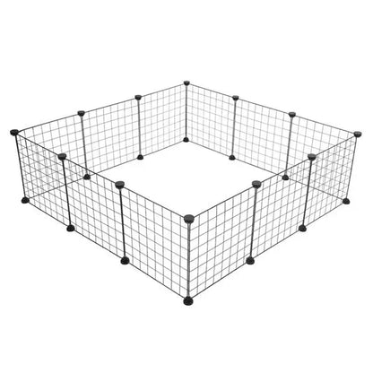 Pet Playpen, Small Animal Cage Indoor Portable Metal Wire Yard Fence for Small Animals,  Rabbits Kennel Crate Fence Tent