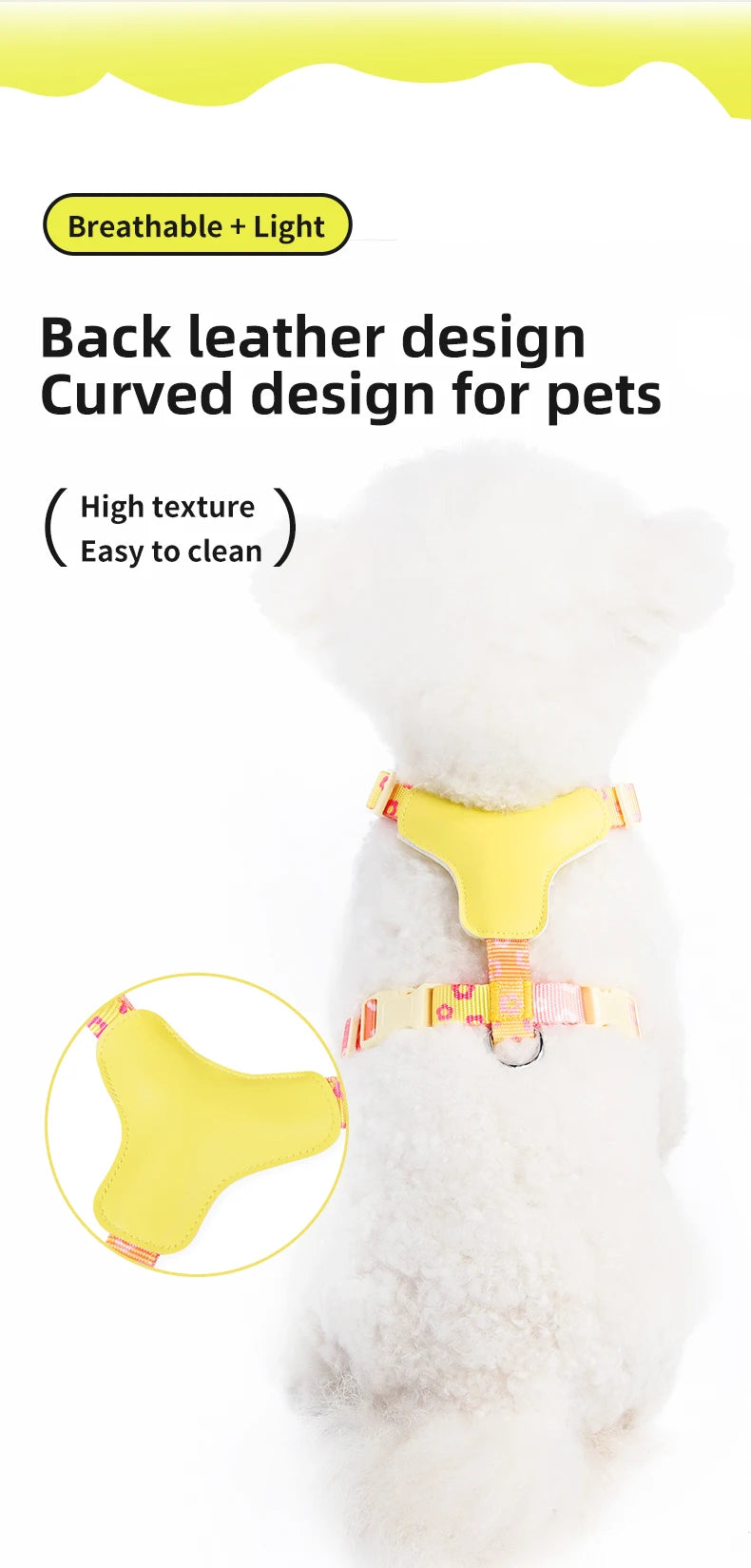 OODUDUOO Dog Harness and Leash Set Adjustable Pet Harness Vest For Small Medium Dogs Pet Collar Dog Chest Strap Outdoor Supplies